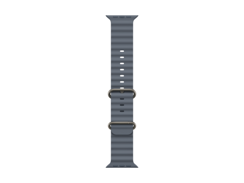 49mm Anchor Blue Ocean Band - Natural Titanium Finish