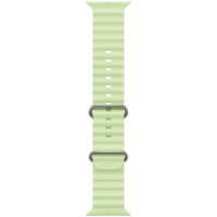 49mm Neon Green Ocean Band - Natural Titanium Finish