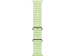 49mm Neon Green Ocean Band - Natural Titanium Finish