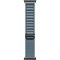49mm Light Blue Alpine Loop - Medium - Black Titanium Finish