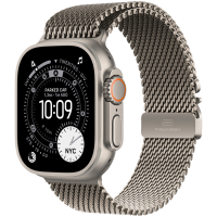 Apple Watch Ultra 3 GPS + Cellular 49mm Natural Titanium Case with Natural Titanium Milanese Loop - Medium,Model A3281