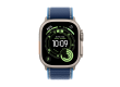 Apple Watch Ultra 3 GPS + Cellular 49mm Natural Titanium Case with Blue/Bright Blue Trail Loop - M/L,Model A3281
