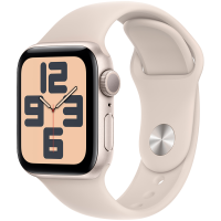 Apple Watch SE GPS 40mm Starlight Aluminium Case with Starlight Sport Band - M/L,Model A2722
