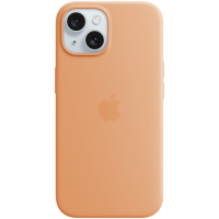iPhone 15 Silicone Case with MagSafe - Orange Sorbet,Model A3123