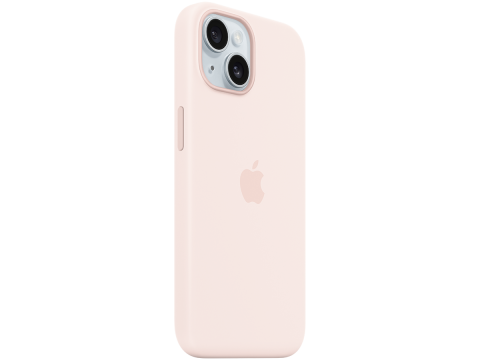 iPhone 15 Silicone Case with MagSafe - Light Pink,Model A3123