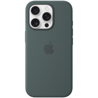 iPhone 16 Pro Silicone Case with MagSafe - Lake Green,Model A3315