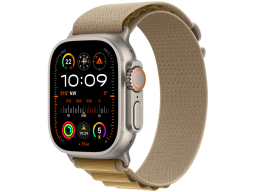 Apple Watch Ultra 2 2024 GPS + Cellular 49mm Natural Titanium Case with Tan Alpine Loop - Medium,Model A2986