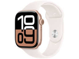 Apple Watch Series 10 GPS 42mm Rose Gold Aluminium Case with Light Blush Sport Band - M/L,Model A2997