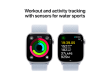 Apple Watch Series 10 GPS 42mm Silver Aluminium Case with Blue Cloud Sport Loop,Model A2997