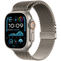 Apple Watch Ultra 2 2024 GPS + Cellular 49mm Natural Titanium Case with Natural Titanium Milanese Loop - S,Model A2986