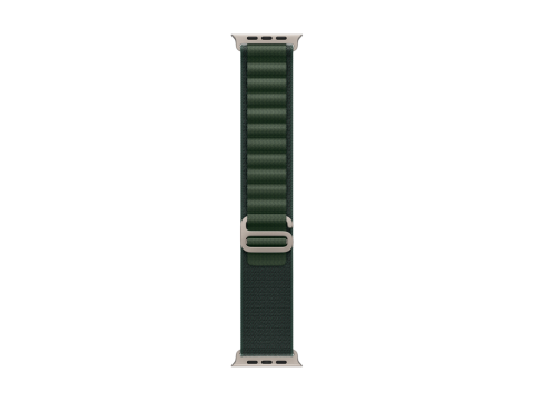 49mm Dark Green Alpine Loop - Medium - Natural Titanium Finish