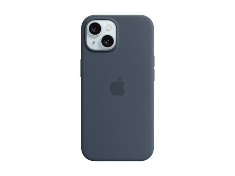 iPhone 15 Silicone Case with MagSafe - Storm Blue,Model A3123