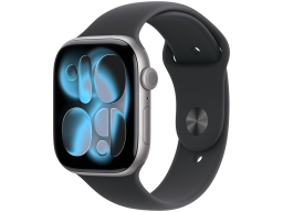 Apple Watch Series 11 GPS 46mm Space Grey Aluminium Case with Black Sport Band - M/L,Model A3333