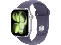 Apple Watch Series 11 GPS 42mm Silver Aluminium Case with Purple Fog Sport Band - S/M,Model A3331