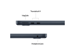 13-inch MacBook Air: Apple M5 chip with 10-core CPU and 10-core GPU, 24GB, 1TB SSD - Midnight,Model A3449