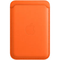 iPhone Leather Wallet with MagSafe - Orange,Model A2688