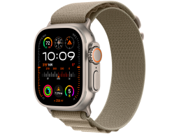 Apple Watch Ultra 2 GPS + Cellular, 49mm Titanium Case with Olive Alpine Loop - Large,Model A2986