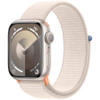 Apple Watch Series 9 GPS 41mm Starlight Aluminium Case with Starlight Sport Loop,Model A2978