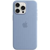 iPhone 15 Pro Max Silicone Case with MagSafe - Winter Blue,Model A3126