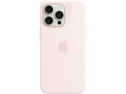 iPhone 15 Pro Max Silicone Case with MagSafe - Light Pink,Model A3126