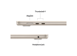 15-inch MacBook Air: Apple M4 chip with 10-core CPU and 10-core GPU, 24GB, 512GB SSD - Starlight,Model A3241