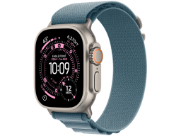 Apple Watch Ultra 3 GPS + Cellular 49mm Natural Titanium Case with Light Blue Alpine Loop - Small,Model A3281