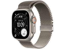 Apple Watch Ultra 3 GPS + Cellular 49mm Natural Titanium Case with Natural Titanium Milanese Loop - Large,Model A3281