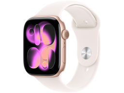 Apple Watch Series 11 GPS 46mm Rose Gold Aluminium Case with Light Blush Sport Band - S/M,Model A3333