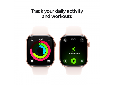 Apple Watch Series 11 GPS 46mm Rose Gold Aluminium Case with Light Blush Sport Band - S/M,Model A3333