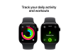 Apple Watch Series 11 GPS 42mm Jet Black Aluminium Case with Black Sport Band - M/L,Model A3331