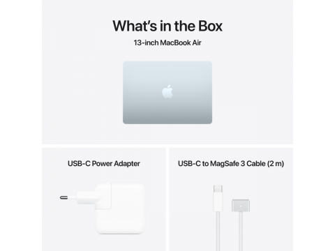 13-inch MacBook Air: Apple M5 chip with 10-core CPU and 8-core GPU, 16GB, 512GB SSD - Sky Blue,Model A3449
