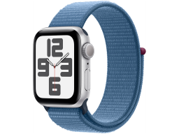 Apple Watch SE GPS 40mm Silver Aluminium Case with Winter Blue Sport Loop,Model A2722