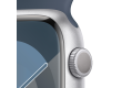 Apple Watch Series 9 GPS 45mm Silver Aluminium Case with Storm Blue Sport Band - M/L,Model A2980