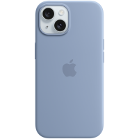 iPhone 15 Silicone Case with MagSafe - Winter Blue,Model A3123