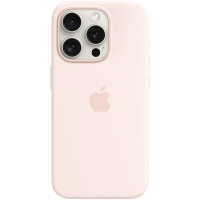 iPhone 15 Pro Silicone Case with MagSafe - Light Pink,Model A3125