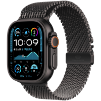 Apple Watch Ultra 2 2024 GPS + Cellular 49mm Black Titanium Case with Black Titanium Milanese Loop - L,Model A2986