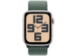 Apple Watch SE 2024 GPS 40mm Starlight Aluminium Case with Lake Green Sport Loop,Model A2722
