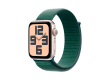 Apple Watch SE 2024 GPS 40mm Starlight Aluminium Case with Lake Green Sport Loop,Model A2722