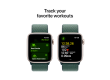 Apple Watch SE 2024 GPS 40mm Starlight Aluminium Case with Lake Green Sport Loop,Model A2722