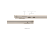 15-inch MacBook Air: Apple M3 chip with 8-core CPU and 10-core GPU, 8GB, 512GB SSD - Starlight,Model A3114