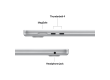 15-inch MacBook Air: Apple M4 chip with 10-core CPU and 10-core GPU, 16GB, 256GB SSD - Silver,Model A3241