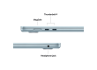 15-inch MacBook Air: Apple M4 chip with 10-core CPU and 10-core GPU, 16GB, 256GB SSD - Sky Blue,Model A3241