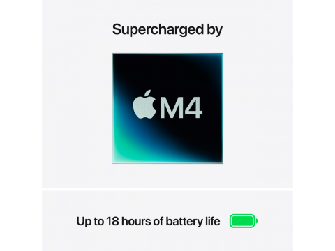 13-inch MacBook Air: Apple M4 chip with 10-core CPU and 10-core GPU, 24GB, 512GB SSD - Midnight,Model A3240