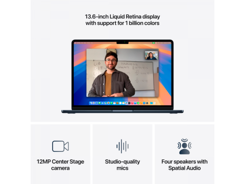 13-inch MacBook Air: Apple M4 chip with 10-core CPU and 10-core GPU, 24GB, 512GB SSD - Midnight,Model A3240