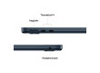 13-inch MacBook Air: Apple M4 chip with 10-core CPU and 10-core GPU, 24GB, 512GB SSD - Midnight,Model A3240