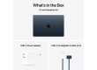 15-inch MacBook Air: Apple M4 chip with 10-core CPU and 10-core GPU, 24GB, 512GB SSD - Midnight,Model A3241