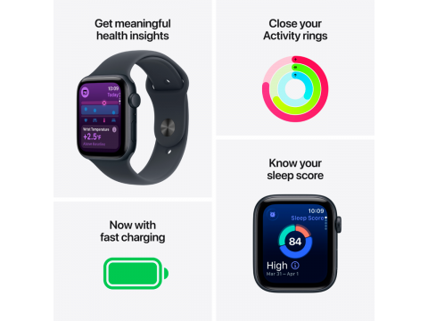 Apple Watch SE 3 GPS 40mm Starlight Aluminium Case with Starlight Sport Band - S/M,Model A3324