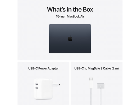 15-inch MacBook Air: Apple M5 chip with 10-core CPU and 10-core GPU, 24GB, 1TB SSD - Midnight,Model A3448