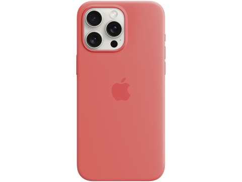 iPhone 15 Pro Max Silicone Case with MagSafe - Guava,Model A3126