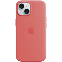 iPhone 15 Silicone Case with MagSafe - Guava,Model A3123